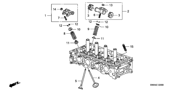 2010 Honda CR-V  Arm Assembly, Rocker Diagram for 14620R44A10