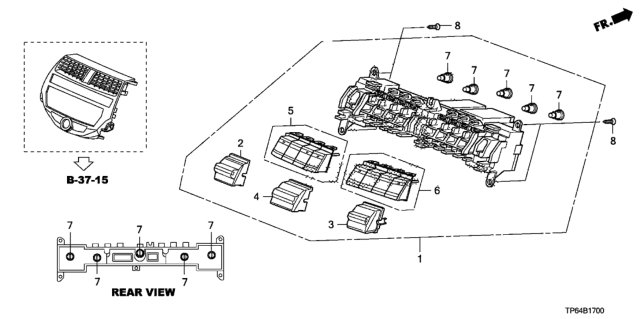 2010 Honda Crosstour Knob, R. *NH609L* (Temp) (UH SILVER) Diagram for 79602TP6A01ZA