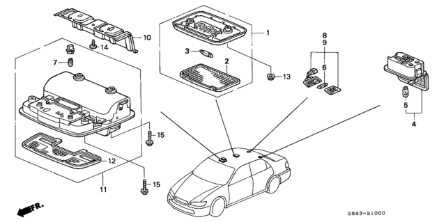 2000 Honda Accord  Screw-Washer (5X14) Diagram for 938910501407