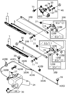 1994 Honda Passport  Rubber, FR. Wiper Blade Diagram for 8943176750
