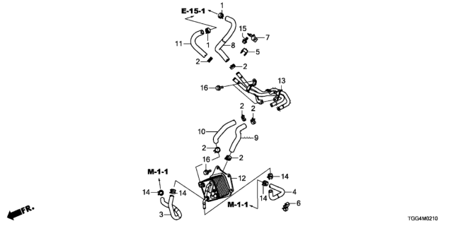 2018 Honda Civic Stay Diagram for 252185DE000