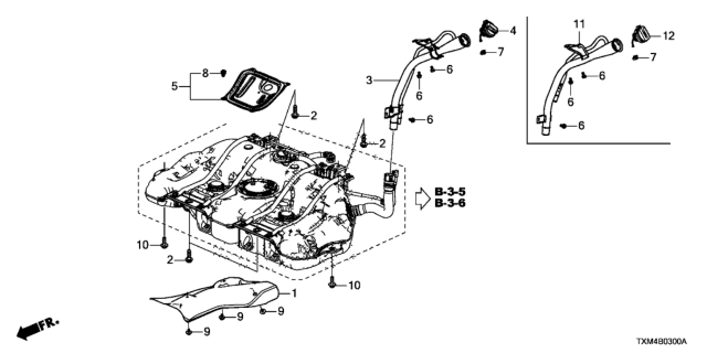 2020 Honda Insight PIPE COMP Diagram for 17660TXMA01