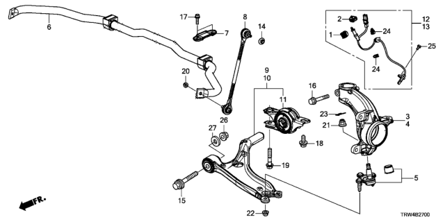 2020 Honda Clarity Plug-In Hybrid  Clamp, Wire Diagram for 42514SZH003