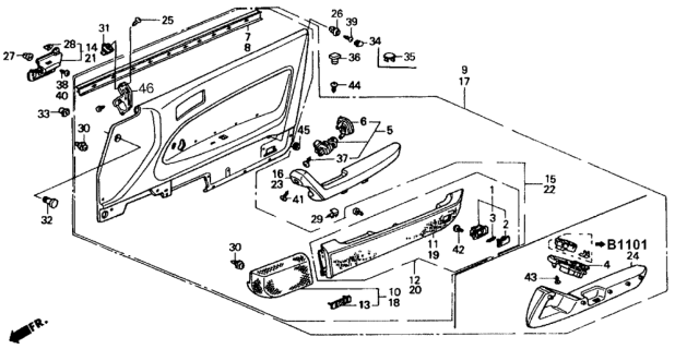 1991 Honda Accord  Light Assy., Courtesy *NH89L* (PALMY GRAY) Diagram for 34255SM4003ZA