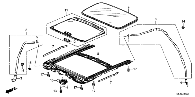 2017 Honda HR-V Sunshade *NH882L* Diagram for 70600T7WA01ZA