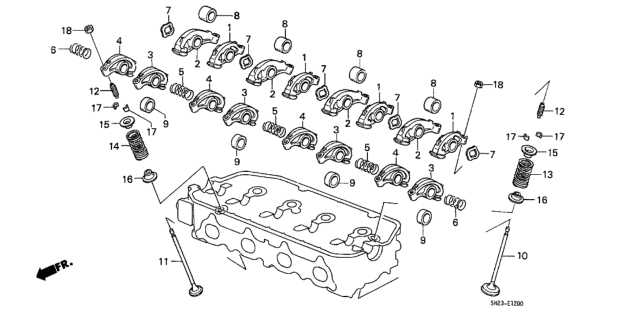 1989 Honda CRX Spring, In. Valve (Nippon Hatsujo) Diagram for 14761PM8A01