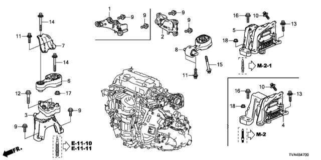 2020 Honda Accord  Rod, Torque (Upper) Diagram for 50880TVAA21