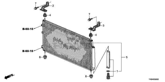 2011 Honda Odyssey Condenser Assy. (Denso) Diagram for 80110TK8A01