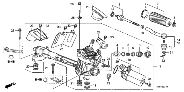 2012 Honda Insight  Clip Diagram for 53434TF0003