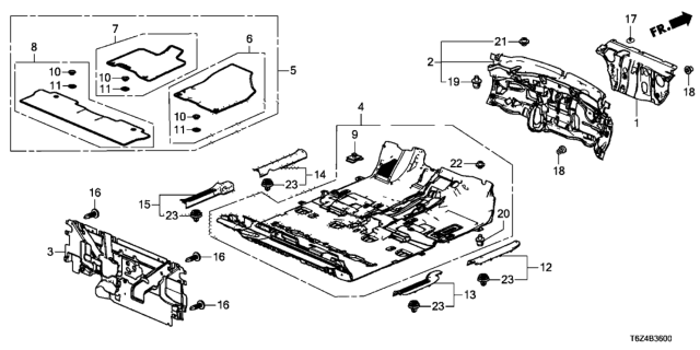 2020 Honda Ridgeline Garnish Assy., R. RR. Side *NH900L* (DEEP BLACK) Diagram for 84211T6ZA00ZA