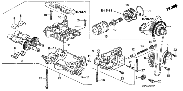 2009 Honda Civic  Shaft, FR. Balancer Diagram for 13410RAC000