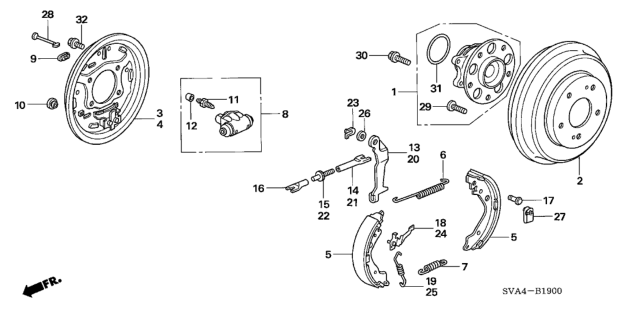 2007 Honda Civic  Plate, Left Rear Brake Back Diagram for 43120SNAA01