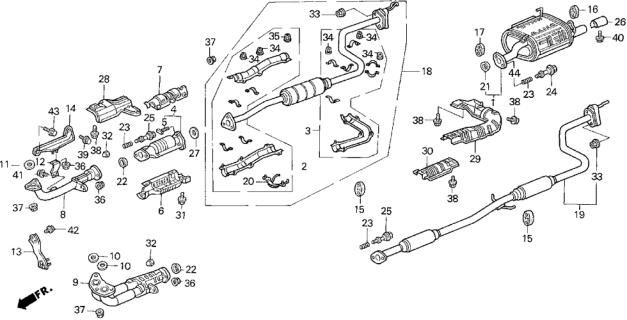 1992 Honda Civic  Rubber, Muffler Mounting (74X53X22) Diagram for 18215671000