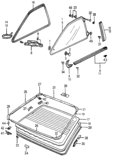 1984 Honda Accord  E-Clip Diagram for 73146671000