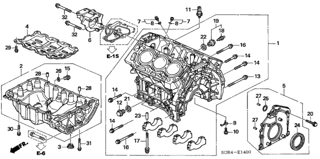 2006 Honda Accord Hybrid  Plate, Baffle Diagram for 11221RJA000