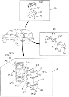 1994 Honda Passport  Lens, Luggage Room Lamp Diagram for 8942891671
