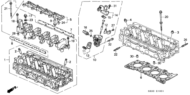 1993 Honda Civic  Bolt-Washer (10X140) (Saga) Diagram for 90005PM3003