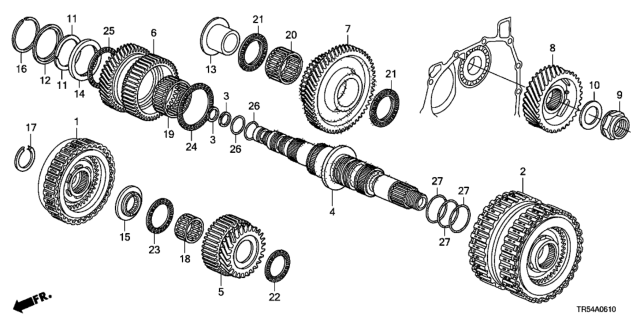 2013 Honda Civic  O-Ring (33X1.9) (Arai) Diagram for 91316PR9003