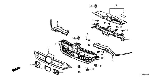 2021 Honda CR-V  Garnish, Left Front Diagram for 71185TLAA60