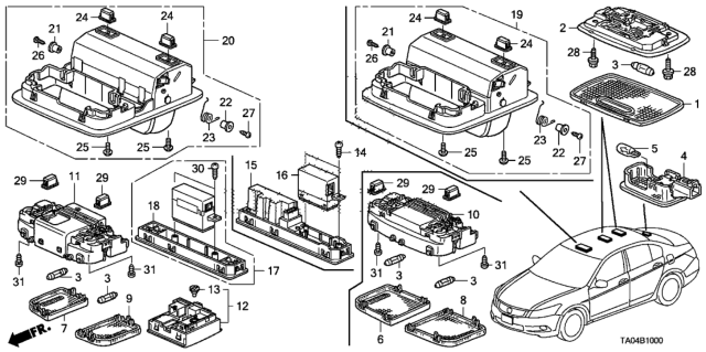 2008 Honda Accord Screw, Tapping (3X8) Diagram for 83255TA0A01