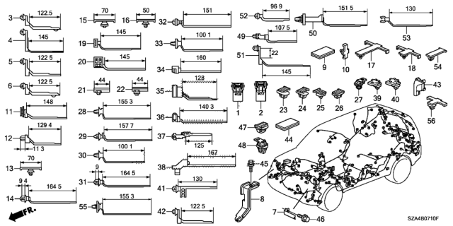 2013 Honda Pilot  Clip, Wire Harness (32.5MM) Diagram for 91559ST5901