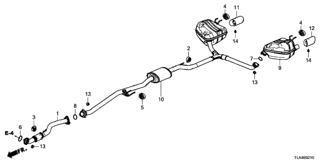 2019 Honda CR-V  Pipe A, Exhaust Diagram for 18210TNYJ01