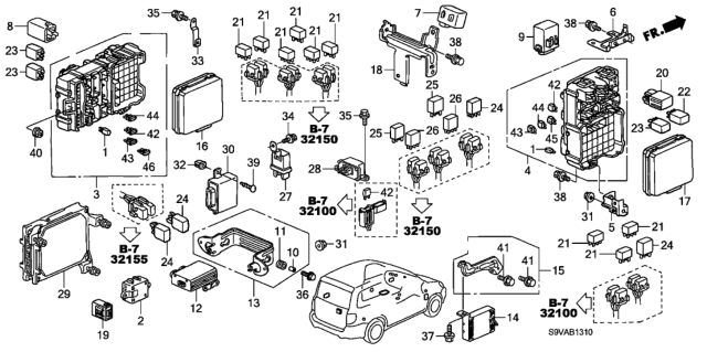 2008 Honda Pilot  Imoes Unit Diagram for 39720S9VA01