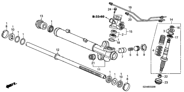2010 Honda Pilot  Housing Sub-Assy Diagram for 53608SZAA02