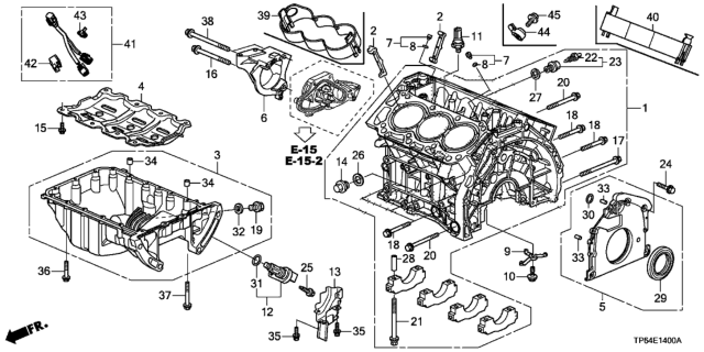 2015 Honda Crosstour  Cover, Crank Sensor Diagram for 37503RGWA00