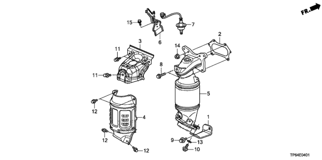 2015 Honda Crosstour Cover Comp, Chamber Diagram for 18120RX0A00