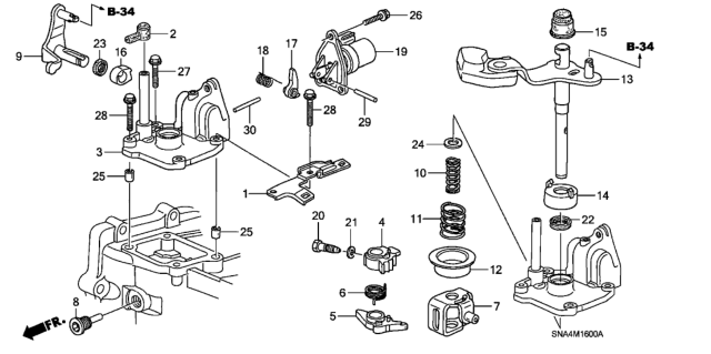 2007 Honda Civic  Bolt, Flange (6X30) Diagram for 957010603000