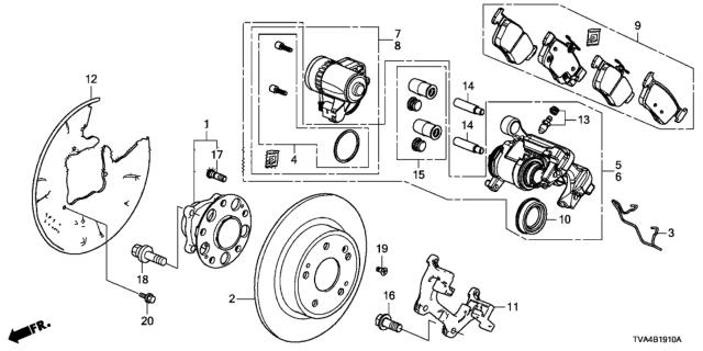 2020 Honda Accord  Gear Unit, L. Motor Diagram for 43021TVAA01