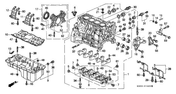 1997 Honda Prelude  Bolt, Stud (10X35) Diagram for 90030PT0000