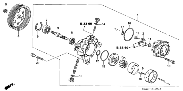 2004 Honda CR-V Joint, In. Diagram for 56123PND003