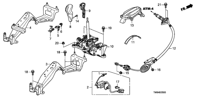 2011 Honda Insight  Cover *NH167L* Diagram for 54132TM8A51ZB