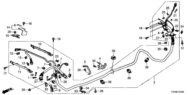 2014 Honda Accord  Cover, Shield Connector Diagram for 388915K0A00