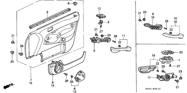 2000 Honda Civic Cover, Lock Knob *NH178L* (EXCEL CHARCOAL) Diagram for 83508S04000ZB