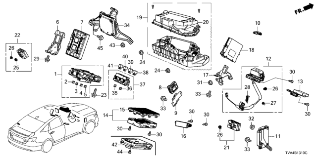 2021 Honda Accord  MODULE UNIT Diagram for 38809TVAA53
