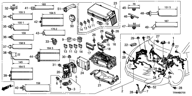 2020 Honda Clarity Plug-In Hybrid  Fuse, Block (30A) Diagram for 38211SNAA11