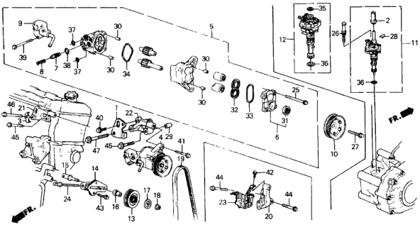 1988 Honda Prelude O-Ring (23.5X2) Diagram for 91313611010