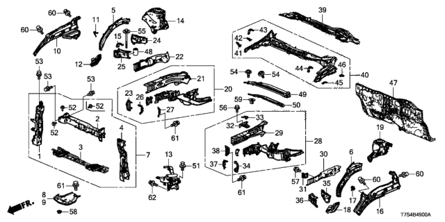 2018 Honda HR-V  Wash Bolt 8X105 Diagram for 90160T7WA00