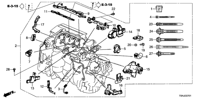 2019 Honda Civic  Cover Coupler(L) Diagram for 321185BAA01