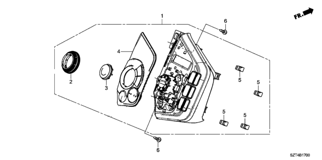 2011 Honda CR-Z Knob Assy., Temperature *NH167L* (GRAPHITE BLACK) Diagram for 79602SZTG41ZA