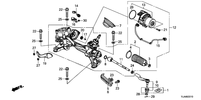 2017 Honda CR-V Rack Assy., Power Steering (EPS)(Service) Diagram for 53620TLCA10