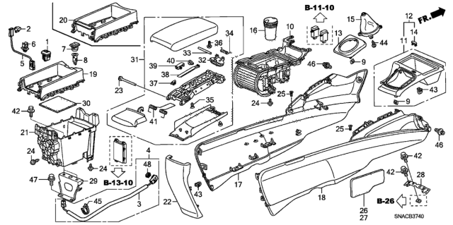 2010 Honda Civic Cap Assy. Diagram for 39620SNA003
