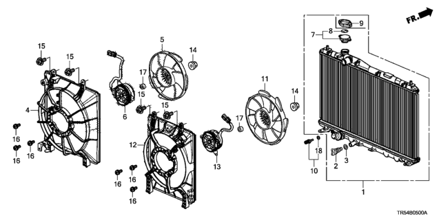 2025 Honda Civic Hybrid Radiator (Toyo) Diagram for 19010R1BA52