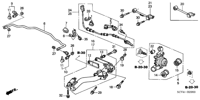 2003 Honda Element Bolt, Flange (12X81.5) Diagram for 90398S5A000