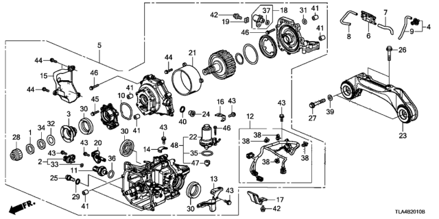 2017 Honda CR-V  Carrier Assembly, Rear Differential Diagram for 412005TH000