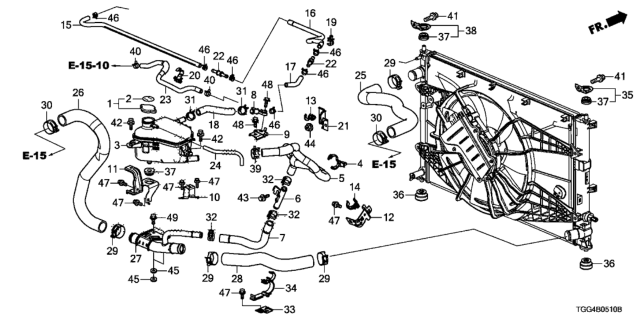 2018 Honda Civic  Tank, Expansion Diagram for 191015AAK01