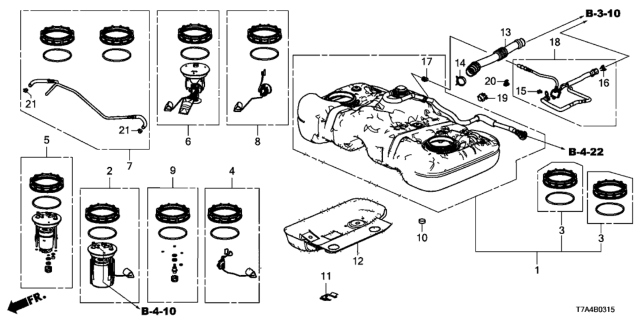 2020 Honda HR-V  Clamp, Tube Diagram for 91595T7XA01